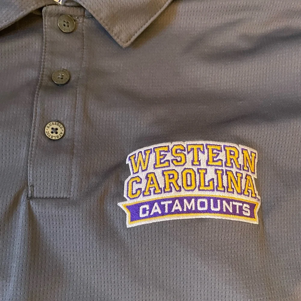 WCU Western Carolina University  Black Athletic Shirt Mens small Russell - Picture 4 of 5